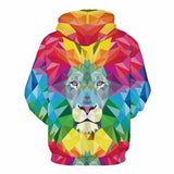 Watercolor Colorful Blocks Lion