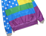 Colorful Striped USA Flag